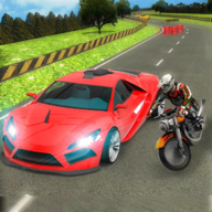 摩托车对决赛车(Sports Car vs Moto Bike Riding)